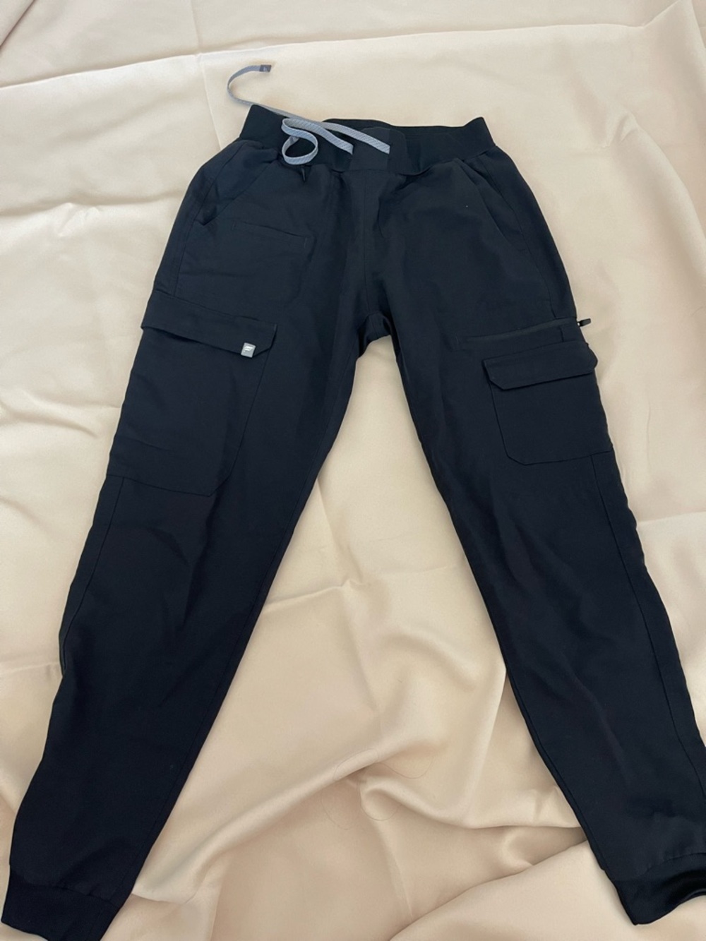 Fabletics Black Cargo Joggers with Drawstring